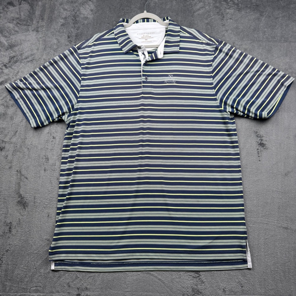 Bobby Jones Polo Shirt Mens XXL Striped X-H20 Performance Keowee Key Excellent